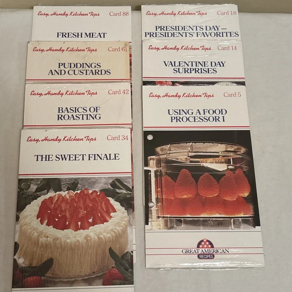 Vtg 1988 Great American Recipes Cards-Lot Of 28 Packs!